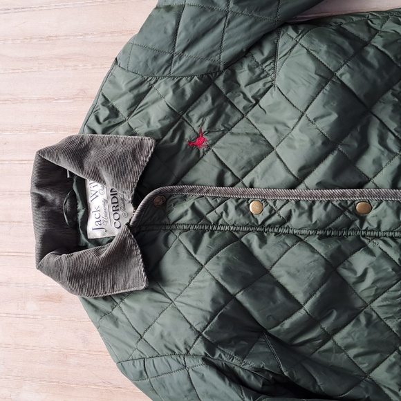 Jack Wills Cordings Quilted Barn Jacket Snap Zipper Elbow Patch Corduroy Collar - Picture 4 of 11